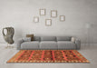 Machine Washable Persian Orange Traditional Area Rugs in a Living Room, wshtr3969org