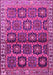 Machine Washable Persian Pink Traditional Rug, wshtr3969pnk