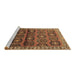 Sideview of Machine Washable Persian Brown Traditional Rug, wshtr3969brn