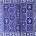 Square Persian Blue Traditional Rug, tr3969blu