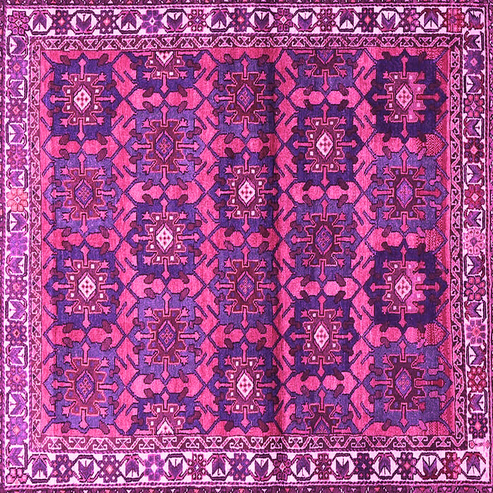 Square Machine Washable Persian Pink Traditional Rug, wshtr3969pnk