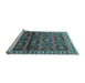 Sideview of Machine Washable Persian Light Blue Traditional Rug, wshtr3969lblu