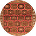 Square Persian Orange Traditional Rug, tr3969org