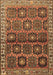 Machine Washable Persian Brown Traditional Rug, wshtr3969brn