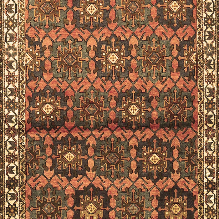 Machine Washable Persian Brown Traditional Rug, wshtr3969brn