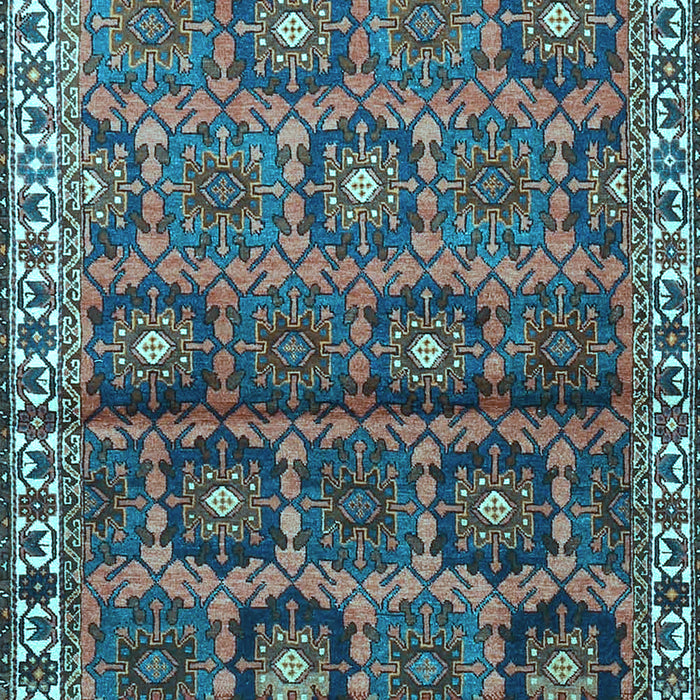 Machine Washable Persian Light Blue Traditional Rug, wshtr3969lblu