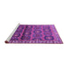 Sideview of Machine Washable Persian Purple Traditional Area Rugs, wshtr3969pur