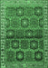 Machine Washable Persian Emerald Green Traditional Area Rugs, wshtr3969emgrn