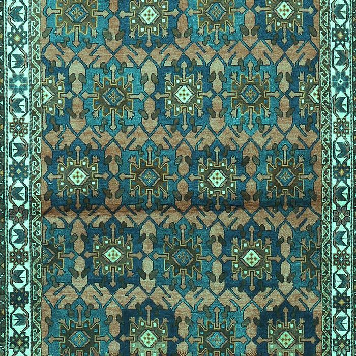 Machine Washable Persian Turquoise Traditional Area Rugs, wshtr3969turq