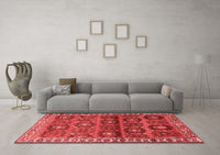 Machine Washable Persian Red Traditional Rug, wshtr3969red