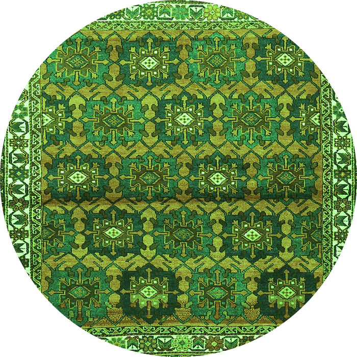 Machine Washable Persian Green Traditional Area Rugs, wshtr3969grn