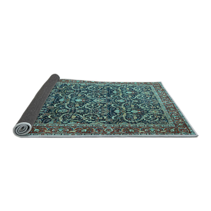 Sideview of Persian Light Blue Traditional Rug, tr396lblu