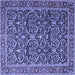 Square Persian Blue Traditional Rug, tr396blu