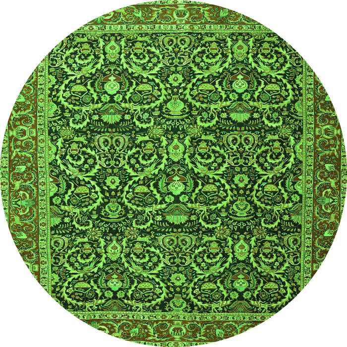 Machine Washable Persian Green Traditional Area Rugs, wshtr396grn