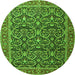 Machine Washable Persian Green Traditional Area Rugs, wshtr396grn