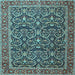 Square Persian Light Blue Traditional Rug, tr396lblu