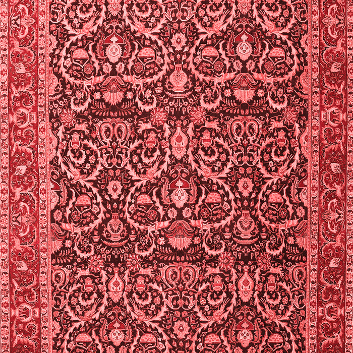 Machine Washable Persian Red Traditional Rug, wshtr396red