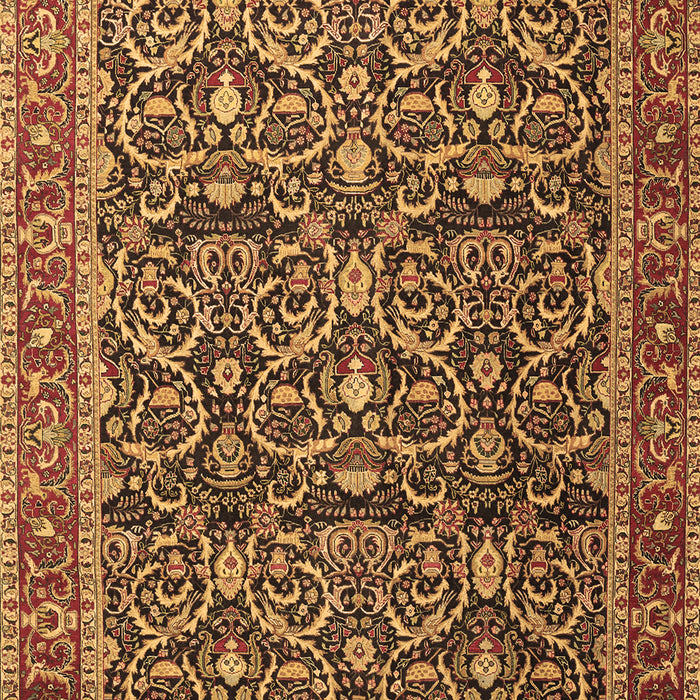 Machine Washable Persian Brown Traditional Rug, wshtr396brn