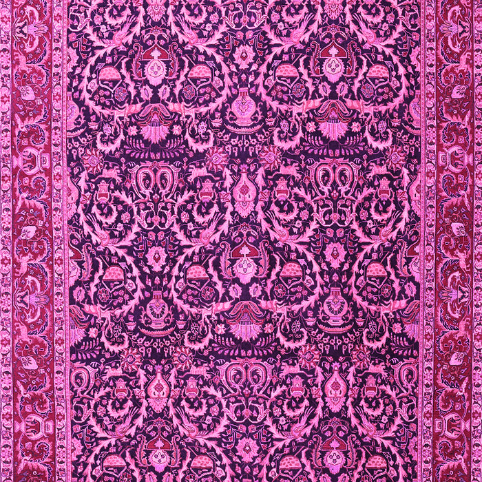 Machine Washable Persian Pink Traditional Rug, wshtr396pnk