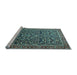 Sideview of Machine Washable Persian Light Blue Traditional Rug, wshtr396lblu