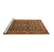 Sideview of Machine Washable Persian Brown Traditional Rug, wshtr396brn