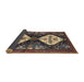 Sideview of Traditional Bakers Brown Persian Rug, tr3970