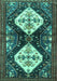 Machine Washable Persian Turquoise Traditional Area Rugs, wshtr3970turq