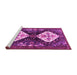 Sideview of Machine Washable Persian Pink Traditional Rug, wshtr3970pnk