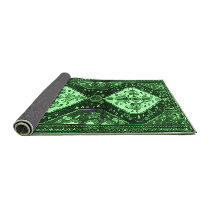 Sideview of Persian Emerald Green Traditional Rug, tr3970emgrn
