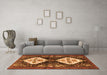 Machine Washable Persian Orange Traditional Area Rugs in a Living Room, wshtr3970org