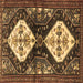 Square Persian Brown Traditional Rug, tr3970brn