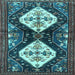 Square Persian Light Blue Traditional Rug, tr3970lblu