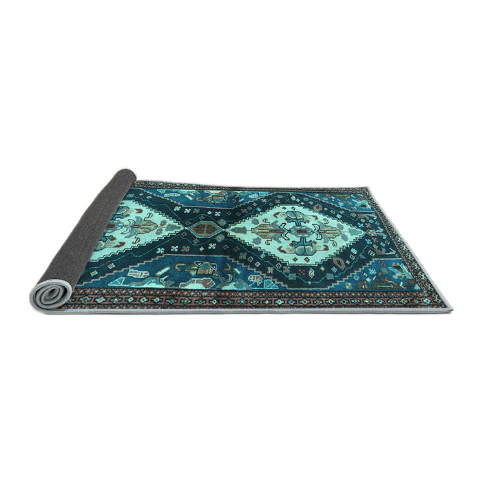Sideview of Persian Light Blue Traditional Rug, tr3970lblu