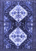 Machine Washable Persian Blue Traditional Rug, wshtr3970blu