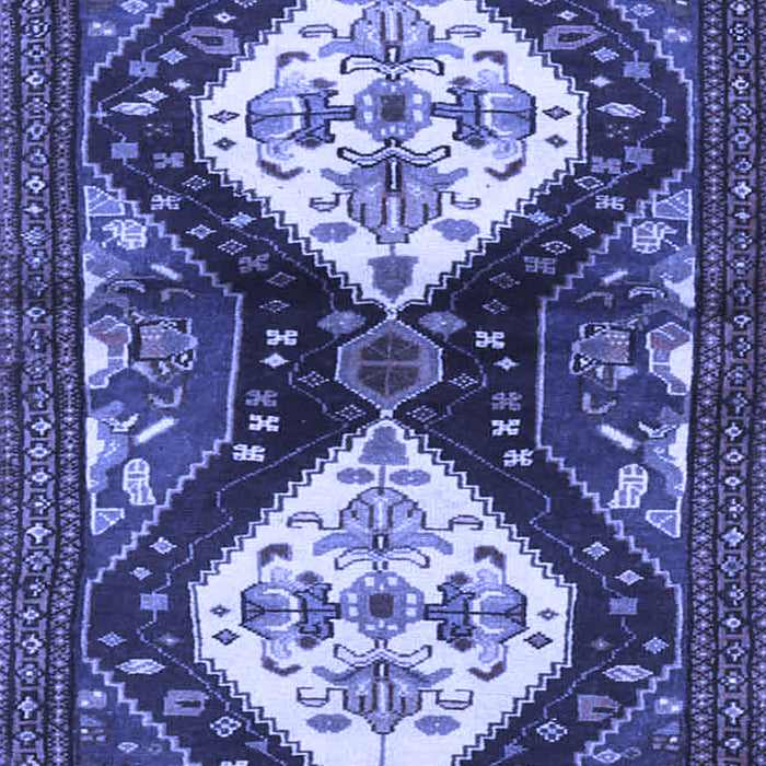 Machine Washable Persian Blue Traditional Rug, wshtr3970blu