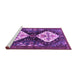 Sideview of Machine Washable Persian Purple Traditional Area Rugs, wshtr3970pur