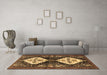 Machine Washable Persian Brown Traditional Rug in a Living Room,, wshtr3970brn