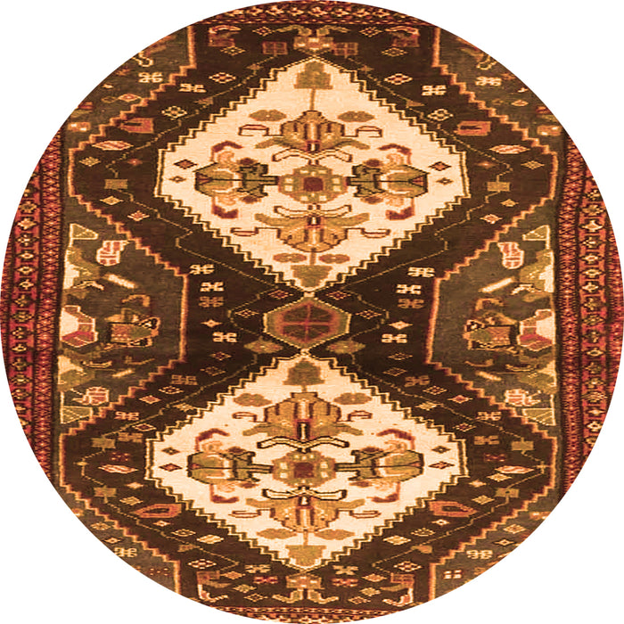 Square Persian Orange Traditional Rug, tr3970org