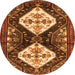 Square Persian Orange Traditional Rug, tr3970org