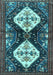 Machine Washable Persian Light Blue Traditional Rug, wshtr3970lblu