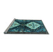 Sideview of Machine Washable Persian Light Blue Traditional Rug, wshtr3970lblu