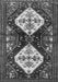 Serging Thickness of Machine Washable Persian Gray Traditional Rug, wshtr3970gry