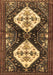 Machine Washable Persian Brown Traditional Rug, wshtr3970brn