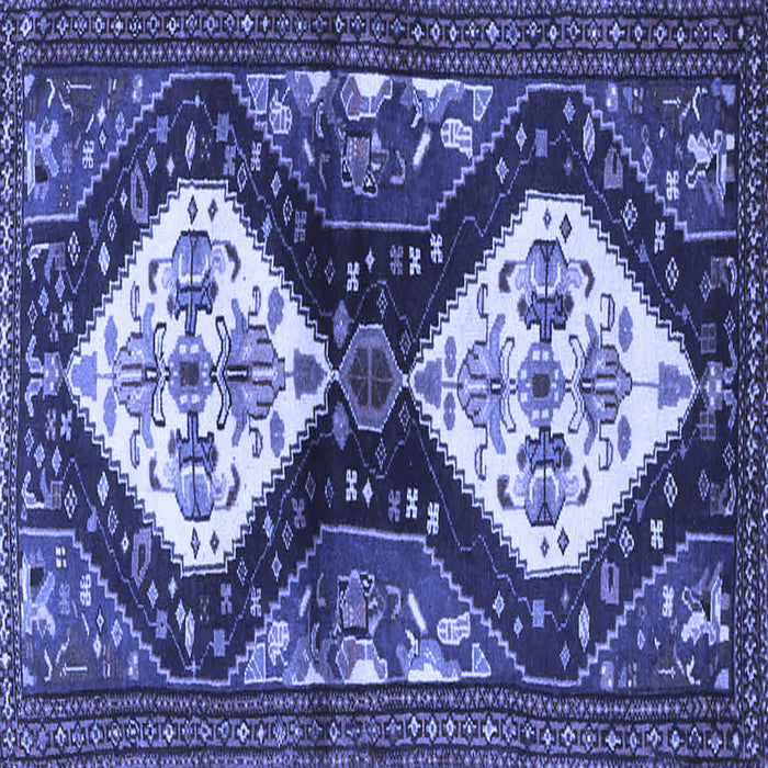 Square Persian Blue Traditional Rug, tr3970blu