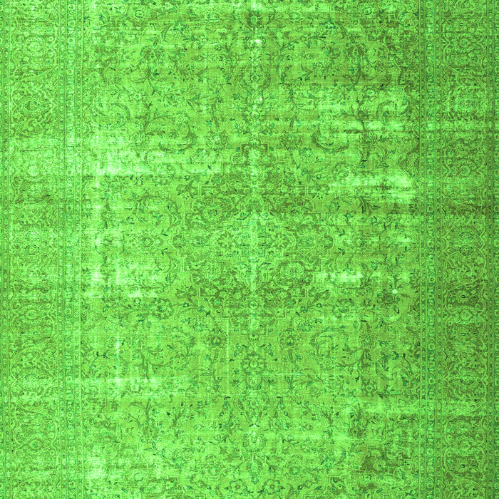 Serging Thickness of Machine Washable Persian Green Traditional Area Rugs, wshtr3971grn