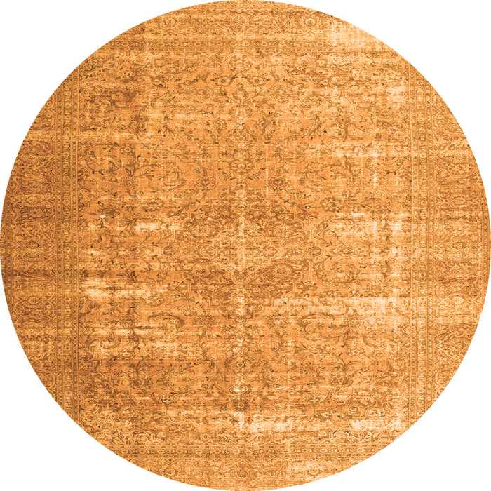 Square Persian Orange Traditional Rug, tr3971org