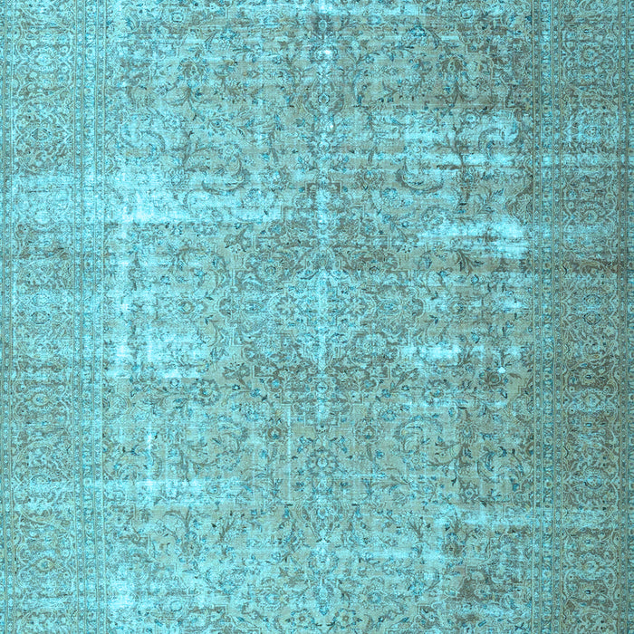 Machine Washable Persian Light Blue Traditional Rug, wshtr3971lblu