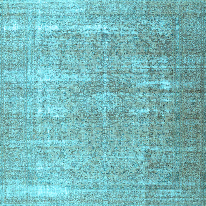Square Persian Light Blue Traditional Rug, tr3971lblu