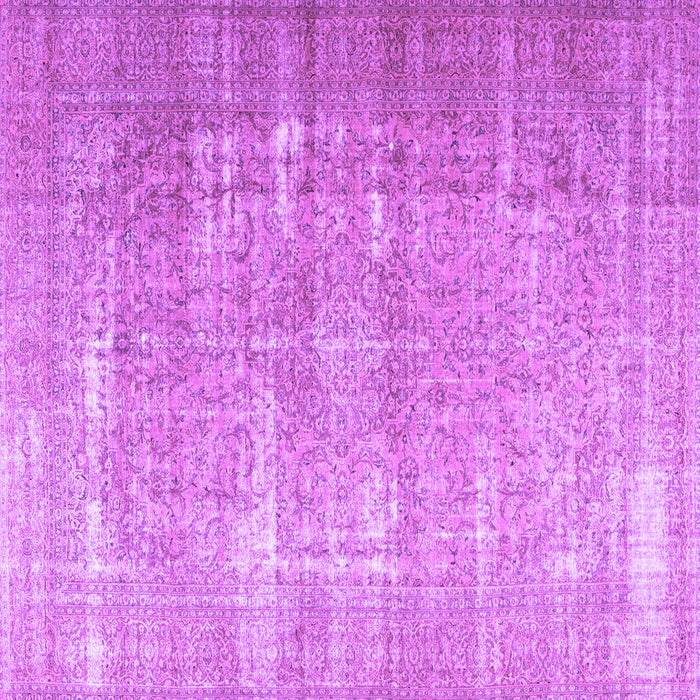 Square Persian Purple Traditional Rug, tr3971pur