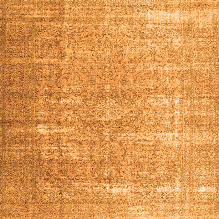 Serging Thickness of Persian Orange Traditional Rug, tr3971org